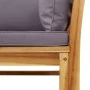 5-teiliges Gartenmöbel-Set mit Kissen aus massivem Akazienholz von vidaXL, Modulare Sofas für den Außenbereich - Ref: Foro24-...