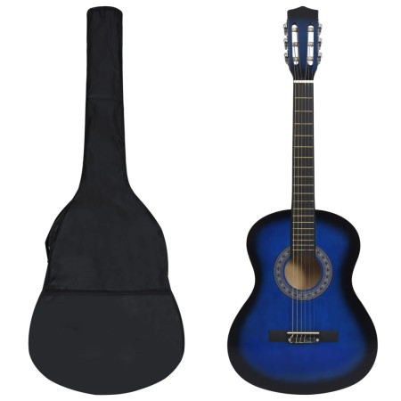 Set de guitarra clásica niños principiantes 8 pzas azul 3/4 36" de vidaXL, Guitarras - Ref: Foro24-70117, Precio: 69,99 €, De...