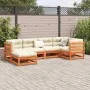 Gartensofa-Set 6-teilig, massives Kiefernholz, wachsbraun von vidaXL, Gartensets - Ref: Foro24-3299520, Preis: 381,83 €, Raba...