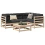 Gartensofa-Set 5-teilig aus massivem Kiefernholz von vidaXL, Gartensets - Ref: Foro24-3299419, Preis: 275,86 €, Rabatt: %