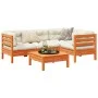 Set de sofás jardín 5 pzas con cojines madera pino marrón cera by vidaXL, Garden sets - Ref: Foro24-3299427, Price: 426,79 €,...