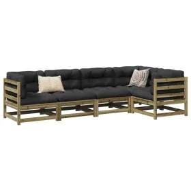 Gartensofa-Set 5-teilig aus imprägniertem Kiefernholz von vidaXL, Gartensets - Ref: Foro24-3299433, Preis: 301,63 €, Rabatt: %