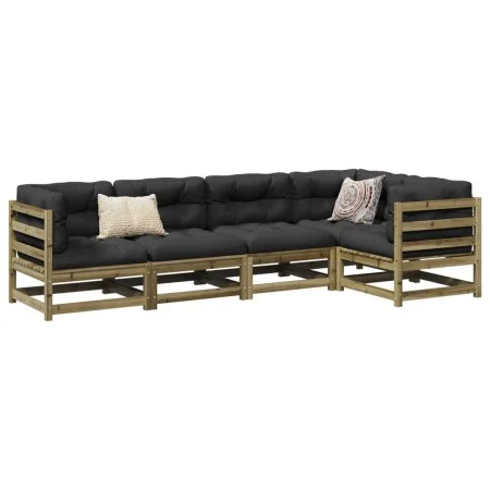 Gartensofa-Set 5-teilig aus imprägniertem Kiefernholz von vidaXL, Gartensets - Ref: Foro24-3299433, Preis: 301,63 €, Rabatt: %