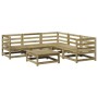 Garden sofa set 6 pieces impregnated pine wood by vidaXL, Garden sets - Ref: Foro24-3299444, Price: 347,65 €, Discount: %