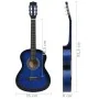 Classical guitar set for children beginners 8 pieces blue 3/4 36" by vidaXL, Guitars - Ref: Foro24-70117, Price: 68,38 €, Dis...