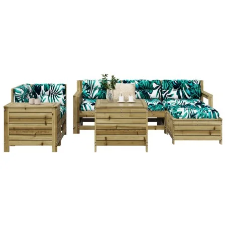 Gartensofa-Set 7-teilig aus imprägniertem Kiefernholz von vidaXL, Gartensets - Ref: Foro24-3250519, Preis: 501,12 €, Rabatt: %