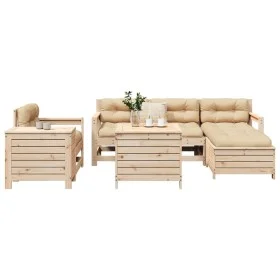 Gartensofa-Set 7-teilig aus massivem Kiefernholz von vidaXL, Gartensets - Ref: Foro24-3250552, Preis: 448,80 €, Rabatt: %