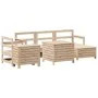 Juego de sofás de jardín 7 piezas madera maciza de pino de vidaXL, Conjuntos de jardín - Ref: Foro24-3250552, Precio: 449,18 ...