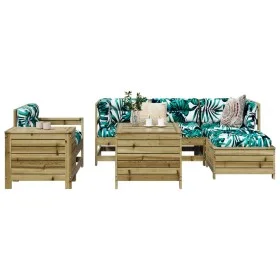 Gartensofa-Set 7-teilig aus imprägniertem Kiefernholz von vidaXL, Gartensets - Ref: Foro24-3250531, Preis: 487,10 €, Rabatt: %