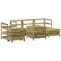 Gartensofa-Set 7-teilig aus imprägniertem Kiefernholz von vidaXL, Gartensets - Ref: Foro24-3250531, Preis: 487,10 €, Rabatt: %