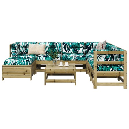 Gartensofa-Set 8-teilig aus imprägniertem Kiefernholz von vidaXL, Gartensets - Ref: Foro24-3250559, Preis: 490,35 €, Rabatt: %