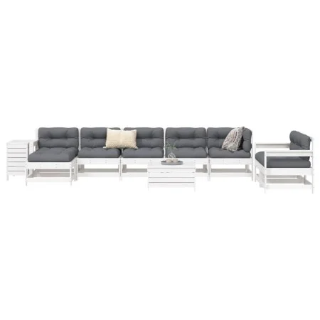 Garden sofa set 10 pieces solid white pine wood by vidaXL, Garden sets - Ref: Foro24-3250677, Price: 679,16 €, Discount: %