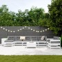 Gartensofa-Set 10-teilig aus massivem weißem Kiefernholz von vidaXL, Gartensets - Ref: Foro24-3250677, Preis: 688,30 €, Rabat...