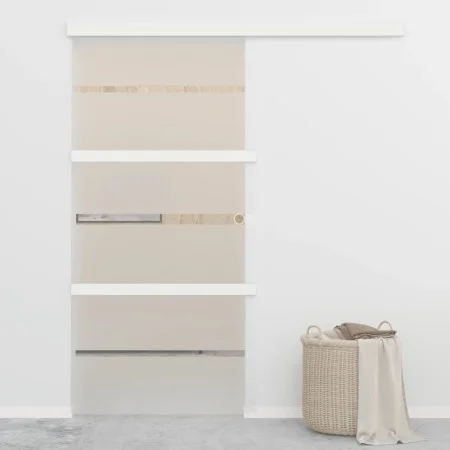 Sliding door made of tempered glass and silver aluminum 102.5x205 cm by vidaXL, Doors - Ref: Foro24-288060, Price: 280,59 €, ...