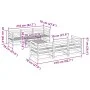 Gartensofa-Set 7-teilig, massives Kiefernholz, wachsbraun von vidaXL, Gartensets - Ref: Foro24-3299298, Preis: 446,26 €, Raba...
