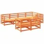 Gartensofa-Set 7-teilig, massives Kiefernholz, wachsbraun von vidaXL, Gartensets - Ref: Foro24-3299490, Preis: 468,56 €, Raba...