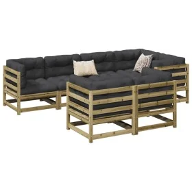 Gartensofa-Set 7-teilig aus imprägniertem Kiefernholz von vidaXL, Gartensets - Ref: Foro24-3299492, Preis: 427,06 €, Rabatt: %