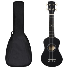 Sopran Ukulele Set mit Etui für Kinder schwarz 21" von vidaXL, Streichinstrumente - Ref: Foro24-70147, Preis: 27,47 €, Rabatt: %