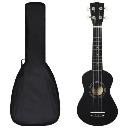 Soprano ukulele set with black 21" case for children by vidaXL, String instruments - Ref: Foro24-70147, Price: 31,05 €, Disco...
