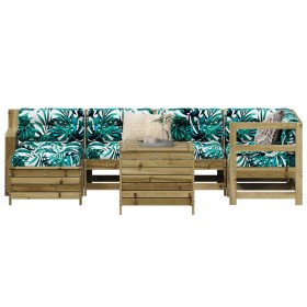 Gartensofa-Set 7-teilig aus imprägniertem Kiefernholz von vidaXL, Gartensets - Ref: Foro24-3250971, Preis: 510,40 €, Rabatt: %