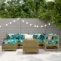 Gartensofa-Set 7-teilig aus imprägniertem Kiefernholz von vidaXL, Gartensets - Ref: Foro24-3250971, Preis: 495,85 €, Rabatt: %