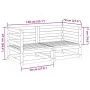 Garden sofa set 2 pieces solid Douglas fir wood by vidaXL, Garden sets - Ref: Foro24-3295812, Price: 123,65 €, Discount: %