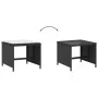Gartenhocker mit Kissen 4 Stück schwarzes PE-Rattan 40x40x35cm von vidaXL, Hocker für den Außenbereich - Ref: Foro24-4007483,...