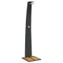 Outdoor shower PE rattan and black acacia wood 55x60x224 cm by vidaXL, Pool and spa accessories - Ref: Foro24-368209, Price: ...