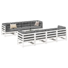 Garden sofa set 9 pieces solid white pine wood by vidaXL, Garden sets - Ref: Foro24-3299354, Price: 565,09 €, Discount: %