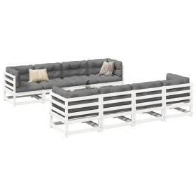 Garden sofa set 9 pieces solid white pine wood by vidaXL, Garden sets - Ref: Foro24-3299354, Price: 558,03 €, Discount: %