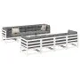 Gartensofa-Set 9-teilig aus massivem weißem Kiefernholz von vidaXL, Gartensets - Ref: Foro24-3299354, Preis: 558,03 €, Rabatt: %