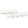 Gartensofa-Set 9-teilig aus massivem weißem Kiefernholz von vidaXL, Gartensets - Ref: Foro24-3299354, Preis: 565,09 €, Rabatt: %
