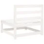 Gartensofa-Set 9-teilig aus massivem weißem Kiefernholz von vidaXL, Gartensets - Ref: Foro24-3299354, Preis: 558,03 €, Rabatt: %