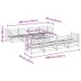 Gartensofa-Set 9-teilig aus massivem weißem Kiefernholz von vidaXL, Gartensets - Ref: Foro24-3299354, Preis: 558,03 €, Rabatt: %