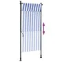 Außenrollo Stahlgewebe blau weiß 100x270 cm von vidaXL, Markisen - Ref: Foro24-368764, Preis: 58,85 €, Rabatt: %