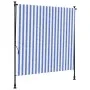 Persiana enrollable exterior tela acero azul blanco 150x270 cm de vidaXL, Toldos - Ref: Foro24-368766, Precio: 68,58 €, Descu...