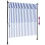 Außenrollo Stahlgewebe blau weiß 150x270 cm von vidaXL, Markisen - Ref: Foro24-368766, Preis: 64,81 €, Rabatt: %