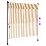 Außenrollo aus orange-weißem Stahlgewebe von vidaXL, Markisen - Ref: Foro24-368770, Preis: 78,40 €, Rabatt: %