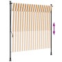 Persiana enrollable exterior tela acero naranja y blanco de vidaXL, Toldos - Ref: Foro24-368770, Precio: 91,06 €, Descuento: %