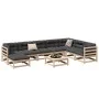 Garden sofa set 9 pieces solid pine wood by vidaXL, Garden sets - Ref: Foro24-3299581, Price: 463,14 €, Discount: %