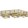 Gartensofa-Set 8-teilig aus imprägniertem Kiefernholz von vidaXL, Gartensets - Ref: Foro24-3299555, Preis: 474,26 €, Rabatt: %