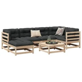 7-piece garden sofa set with solid pine wood cushions by vidaXL, Garden sets - Ref: Foro24-3299534, Price: 578,38 €, Discount: %
