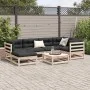 7-piece garden sofa set with solid pine wood cushions by vidaXL, Garden sets - Ref: Foro24-3299534, Price: 578,38 €, Discount: %