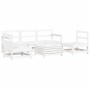 Gartensofa-Set 6-teilig aus massivem weißem Kiefernholz von vidaXL, Gartensets - Ref: Foro24-3250745, Preis: 395,60 €, Rabatt: %