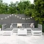 Gartensofa-Set 6-teilig aus massivem weißem Kiefernholz von vidaXL, Gartensets - Ref: Foro24-3250745, Preis: 390,13 €, Rabatt: %
