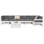 Gartensofa-Set 7-teilig aus massivem weißem Kiefernholz von vidaXL, Gartensets - Ref: Foro24-3250881, Preis: 469,70 €, Rabatt: %