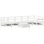 Gartensofa-Set 7-teilig aus massivem weißem Kiefernholz von vidaXL, Gartensets - Ref: Foro24-3250881, Preis: 463,41 €, Rabatt: %