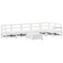 Gartensofa-Set 7-teilig aus massivem weißem Kiefernholz von vidaXL, Gartensets - Ref: Foro24-3250881, Preis: 469,70 €, Rabatt: %