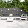 Gartensofa-Set 7-teilig aus massivem weißem Kiefernholz von vidaXL, Gartensets - Ref: Foro24-3250881, Preis: 469,70 €, Rabatt: %