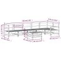 Gartensofa-Set 7-teilig aus massivem weißem Kiefernholz von vidaXL, Gartensets - Ref: Foro24-3250881, Preis: 463,41 €, Rabatt: %
